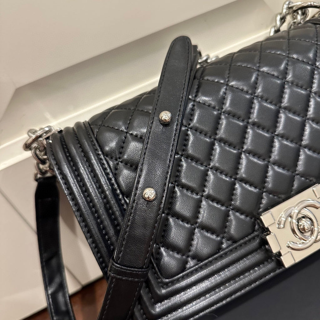 CC boy flap bag silver hardware