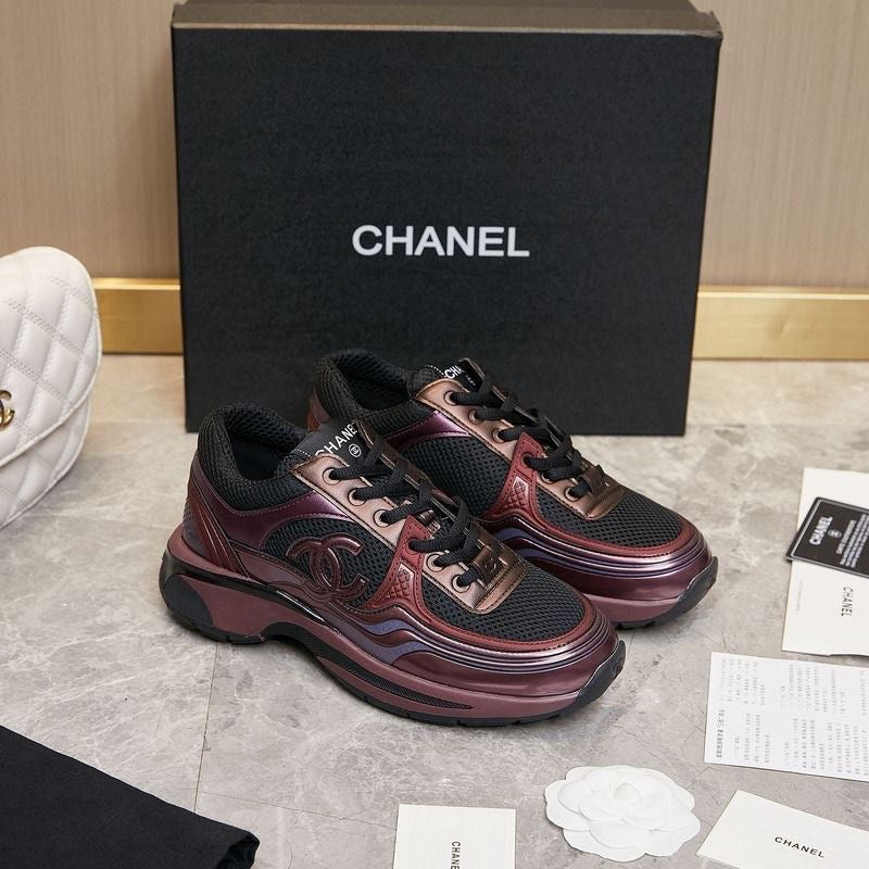 Chanel metalic trainers