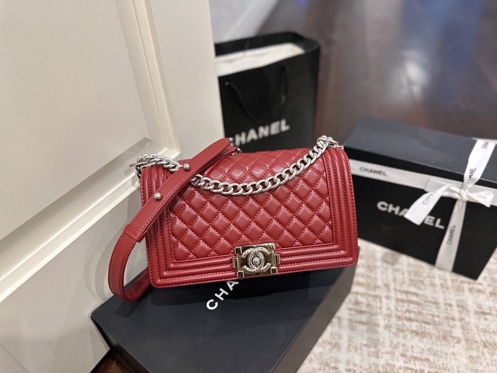 CC boy flap bag silver hardware