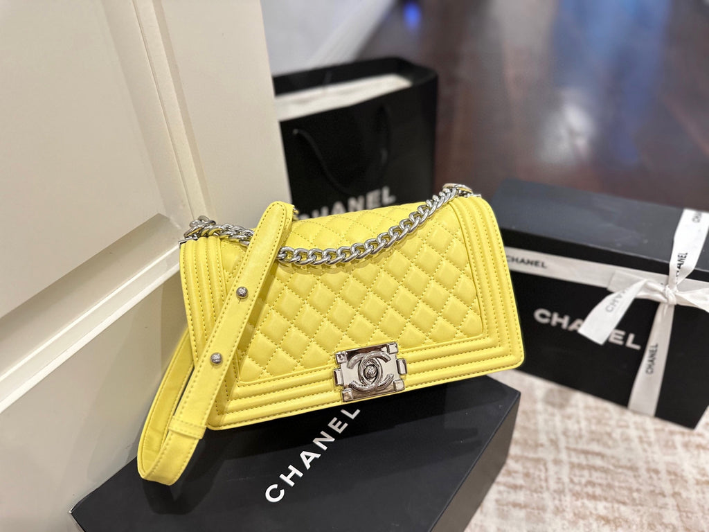 CC boy flap bag silver hardware