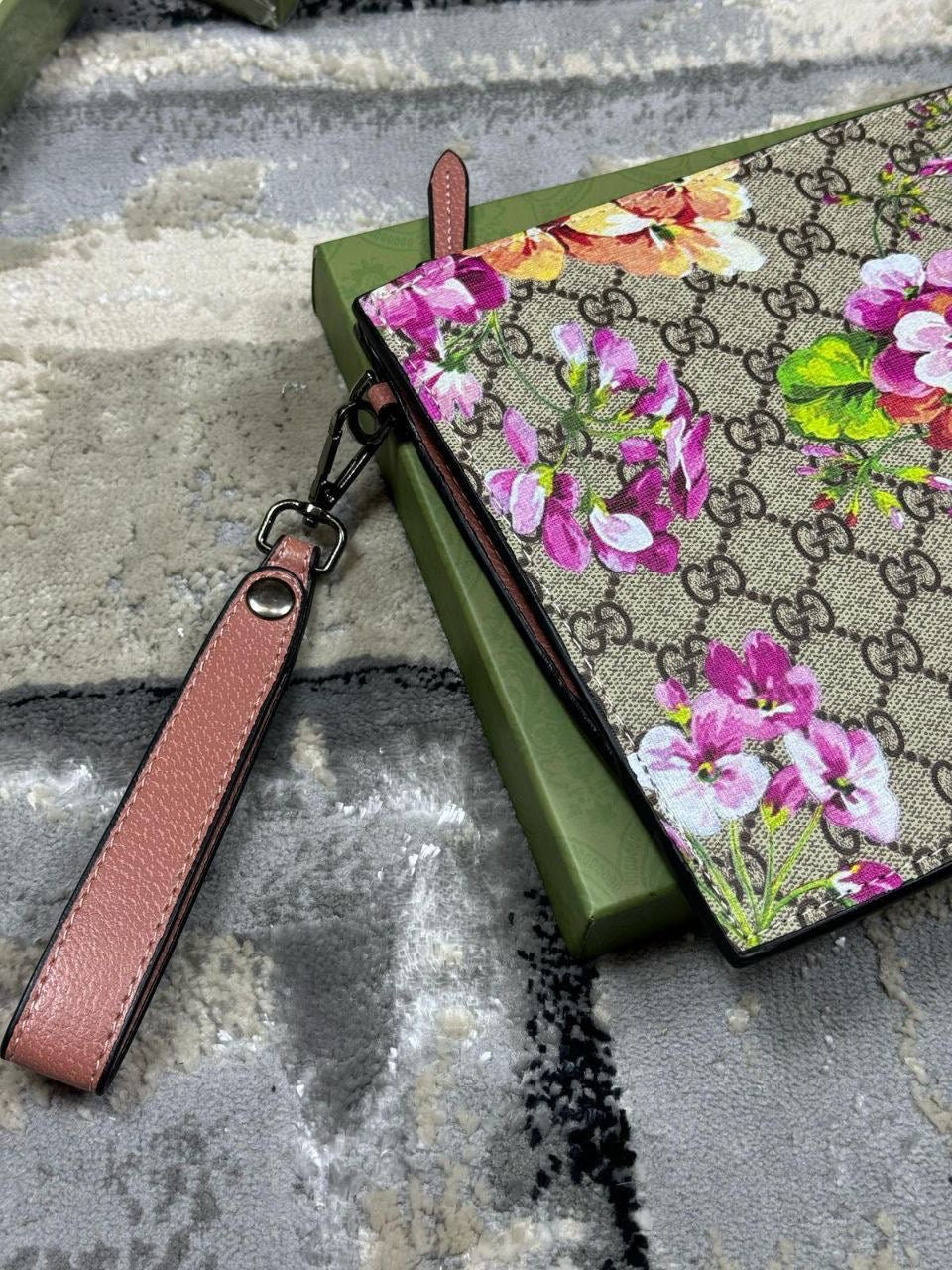 GG Floral clutch bag