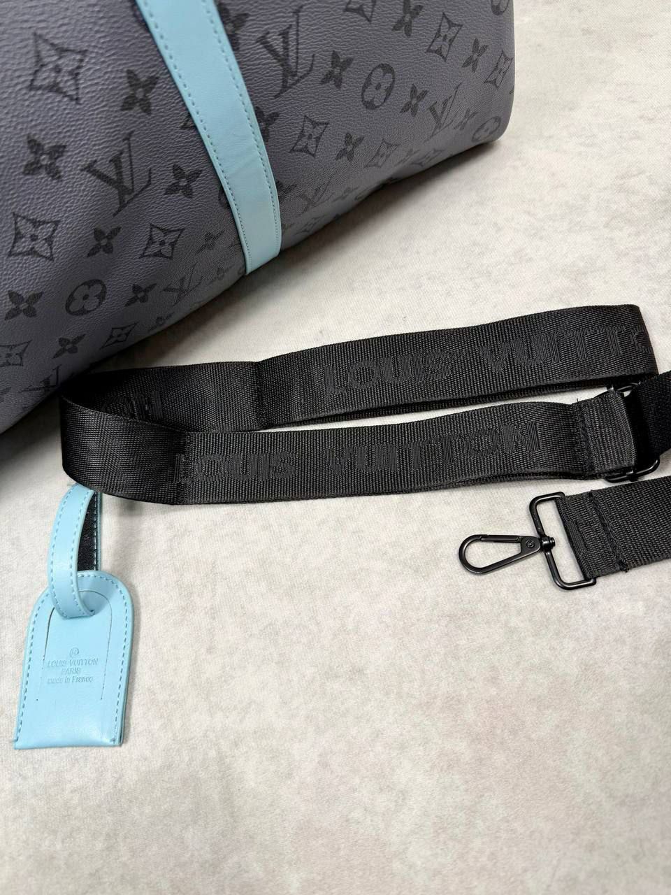 GREY & BLUE DUFFLE BAG