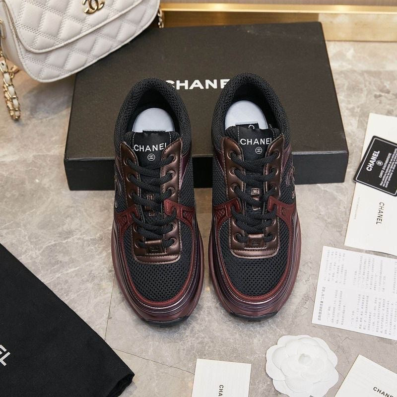 Chanel metalic trainers