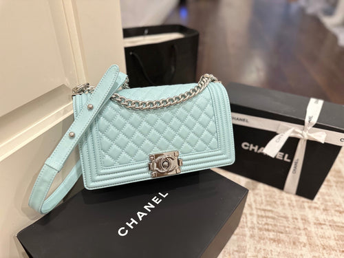 CC boy flap bag silver hardware