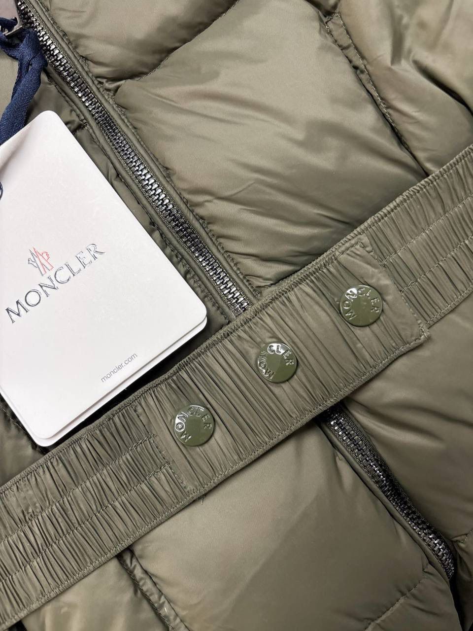 black, white & khaki long jacket