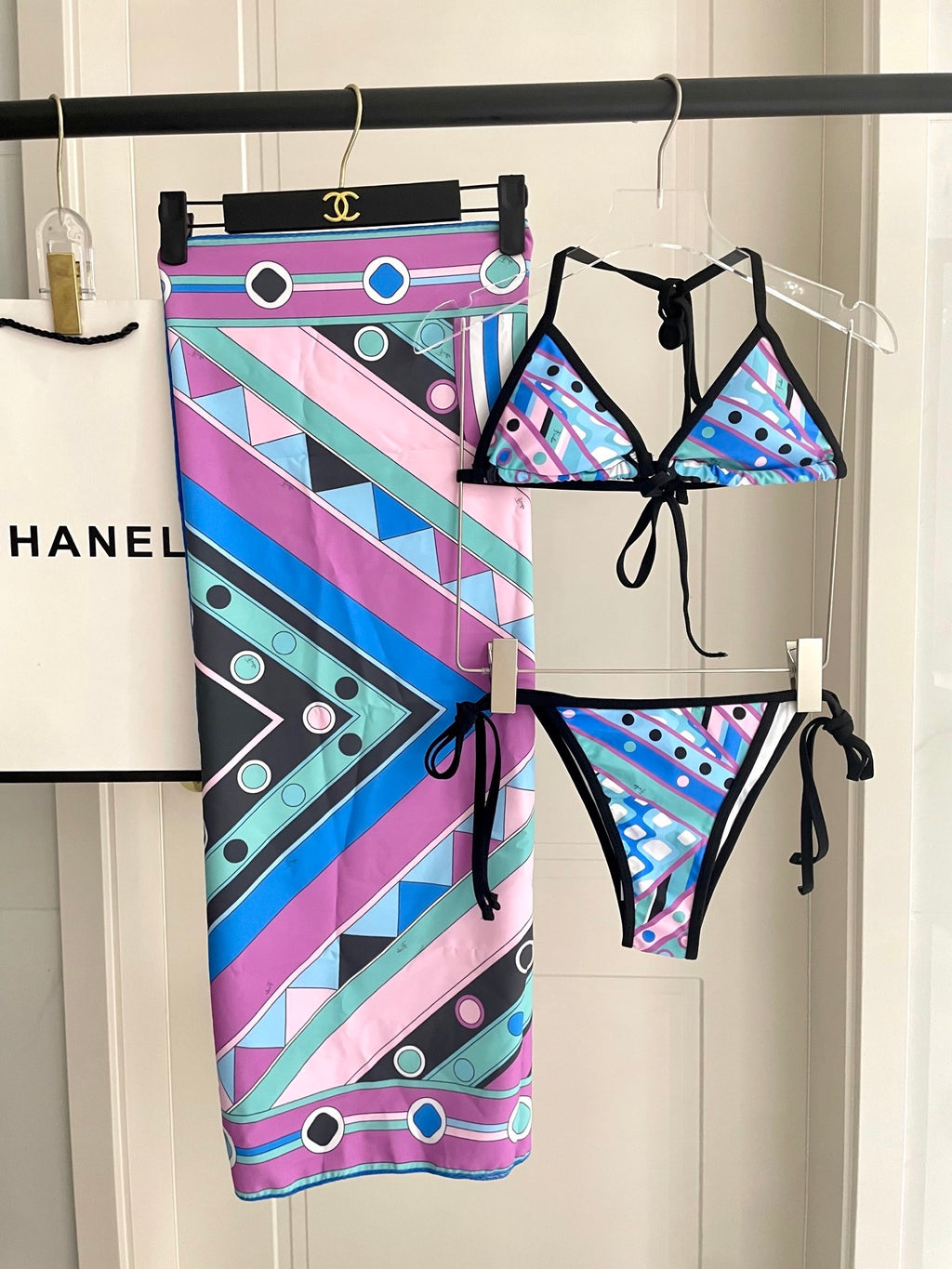 Pucci bikini and sarong set