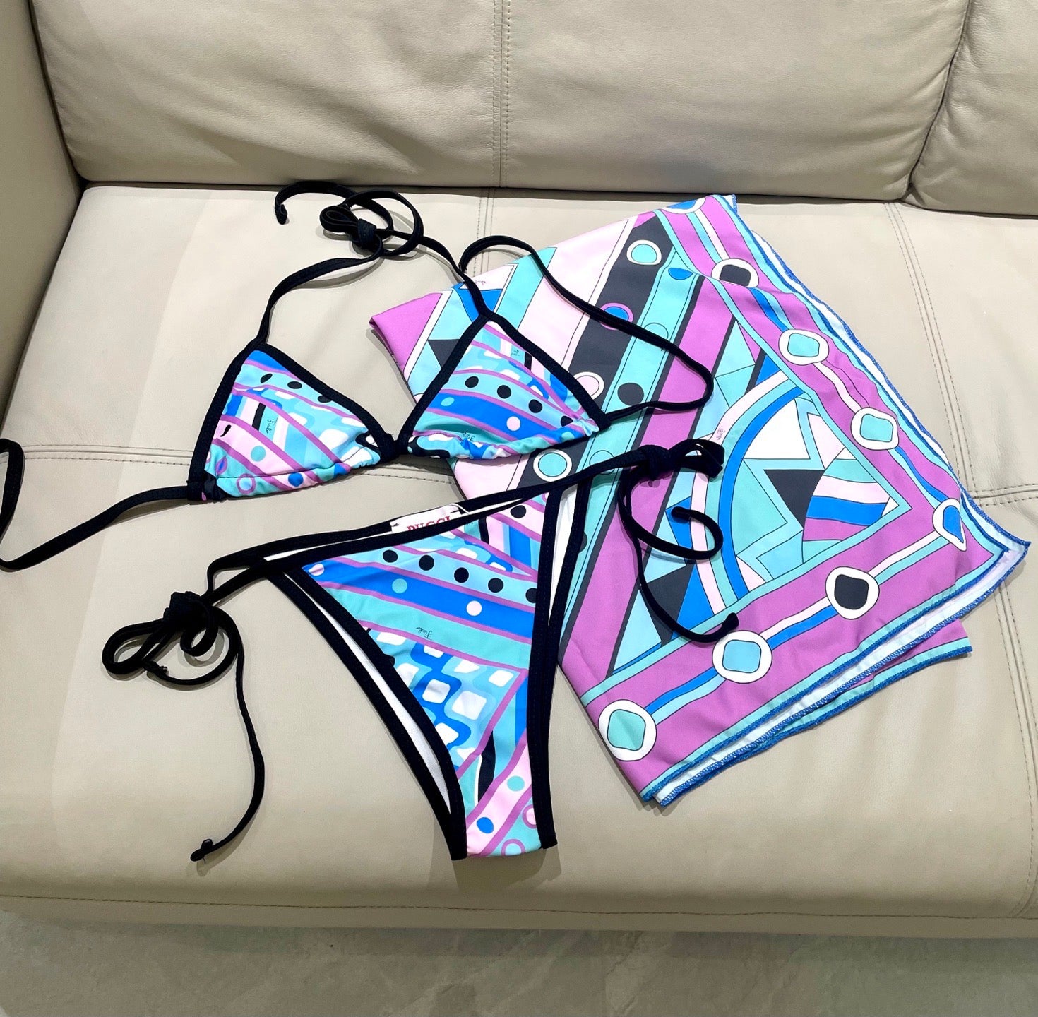 Pucci bikini and sarong set