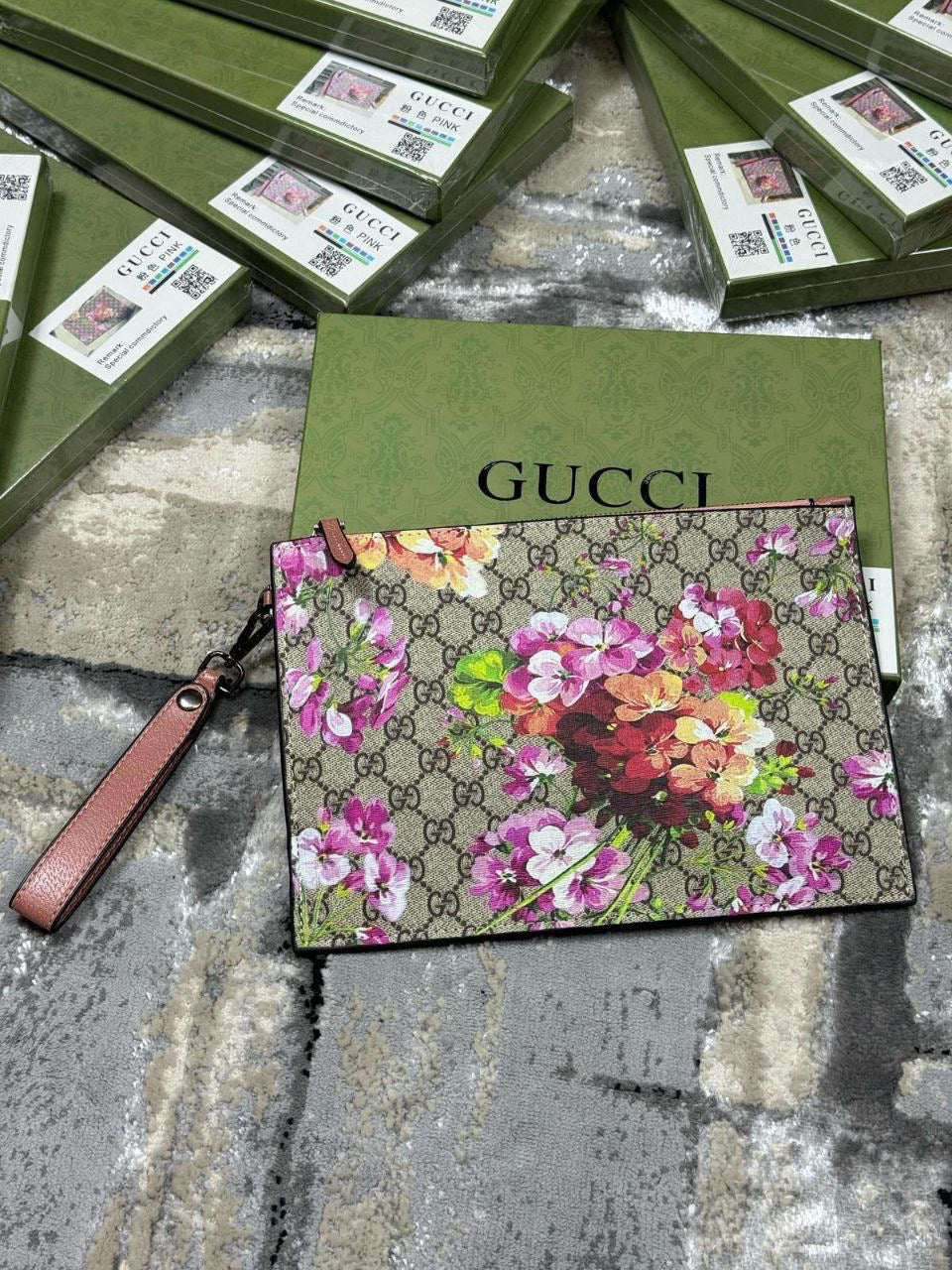 GG Floral clutch bag