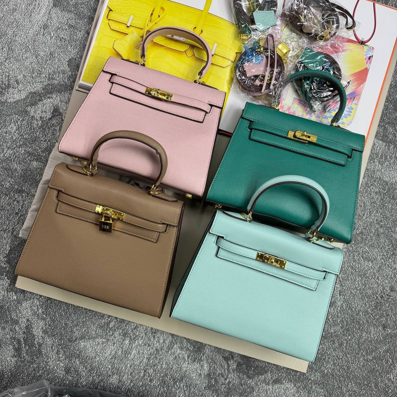 Multi-colour H handbags
